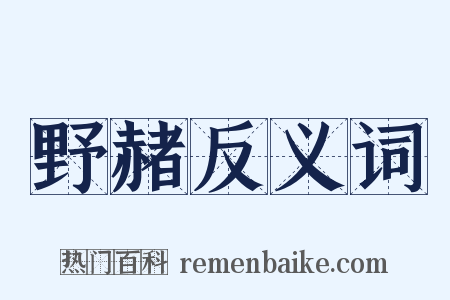 野赭反义词是什么意思的图片